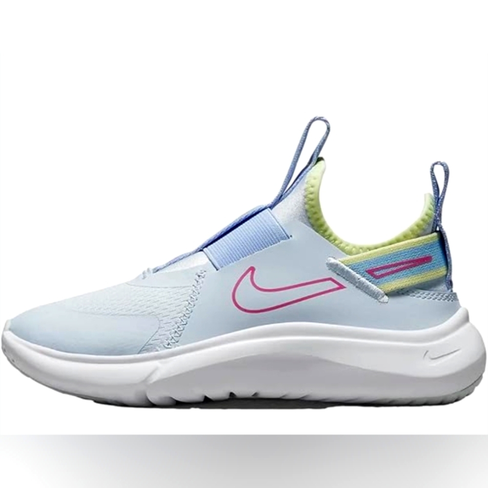 Size 11 - Nike Kids' Light Blue and Pink Sneakers